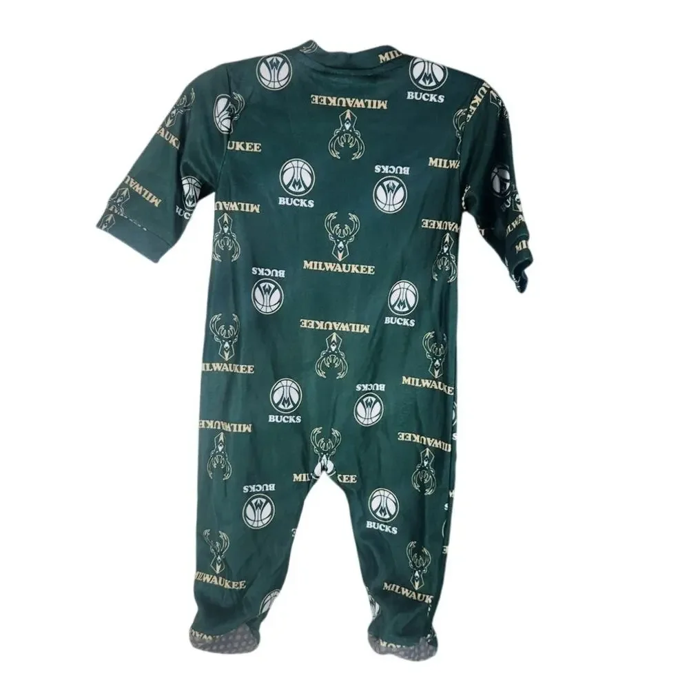 Milwaukee Bucks Footy Pajama 1 piece NWT size 3-6 months